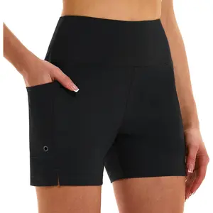 Women's Swim Board Shorts High Waisted Quick Dry Swimsuit Bottoms with Liner Pockets Bathing Suit Trunks