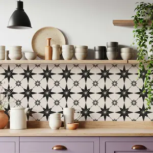 30Pcs Star Pattern Self-Adhesive Wall Sticker, Vintage Peel and Paste, Waterproof Kitchen Bathroom Decor Wall Sticker, Vinyl Wall Sticker, Home Wall Decor, 4x4 Inches