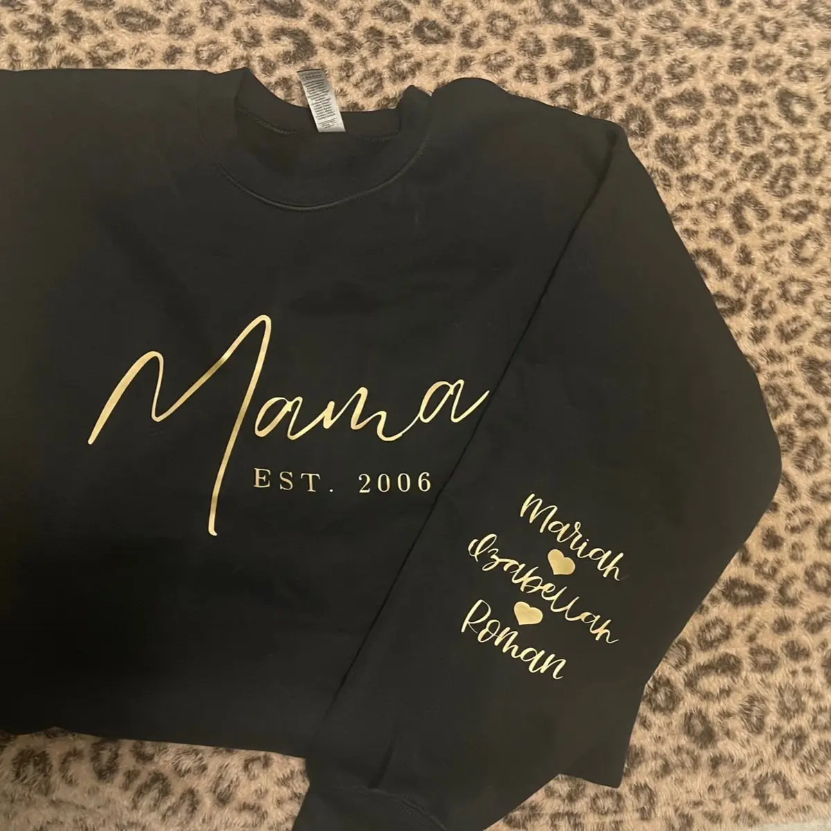 Crew neck personalized Mama Sweater.