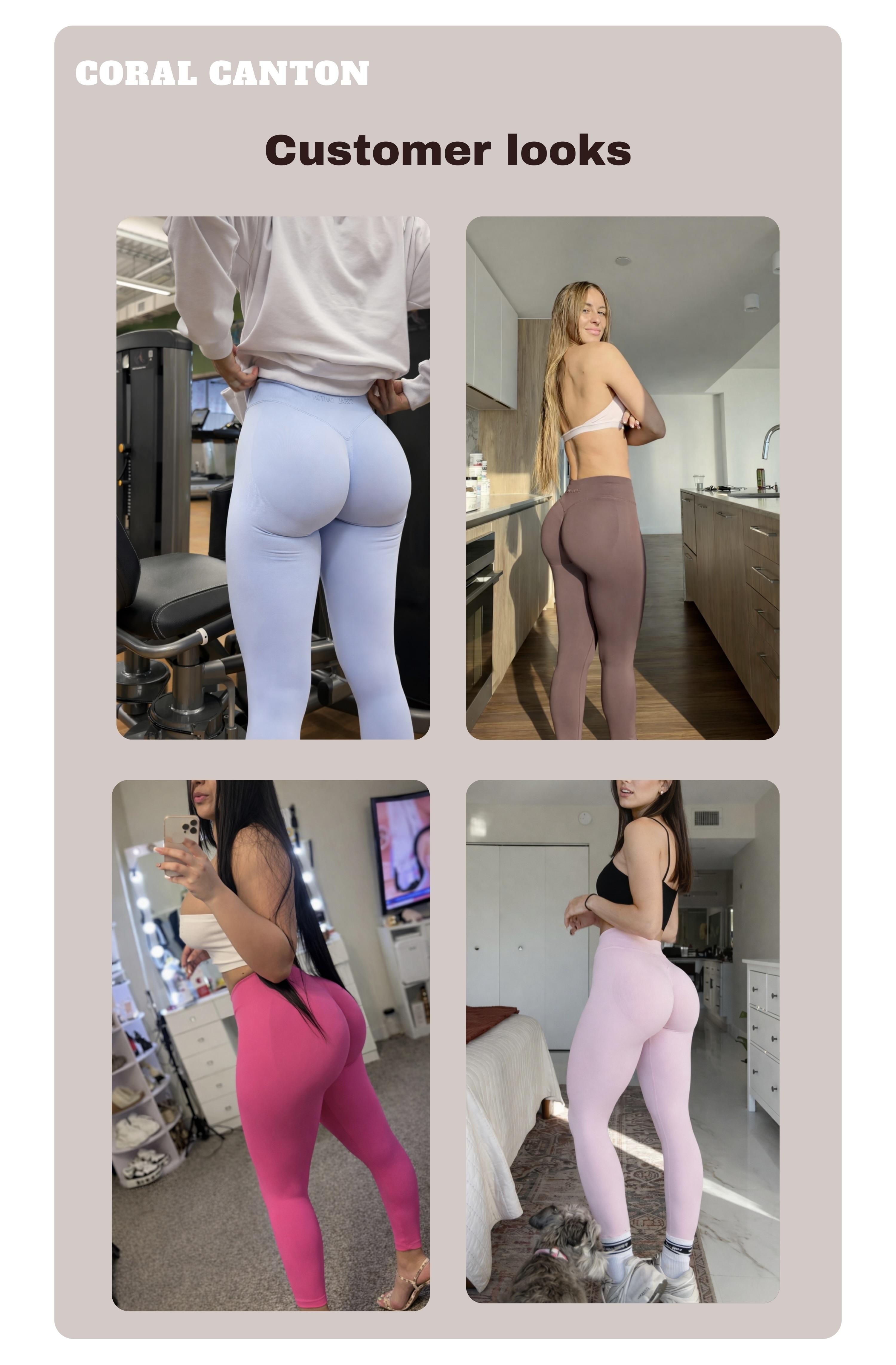 Coral Canton High Waisted Seamless Sports Leggings Coral Canton High Waisted Seamless Sports Leggings