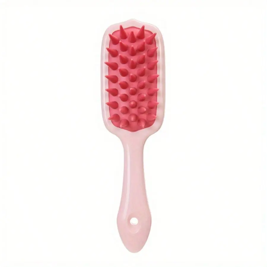 Long Handle Silicone Scalp Massager Shampoo Brush for Deep Cleaning & Dandruff Removal, Portable Manual Hair Scrubber for Adult Men & Women, Male