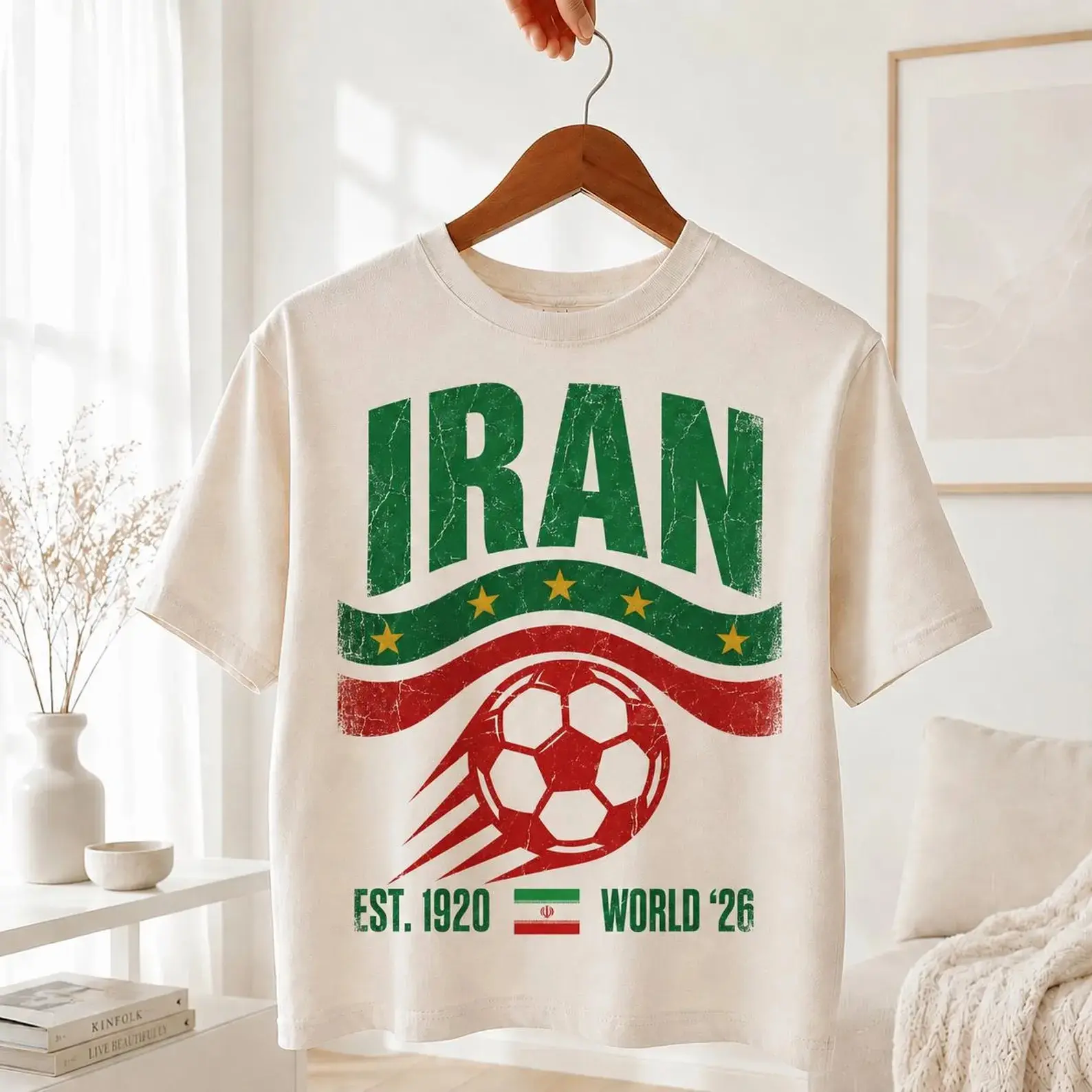 Iran World 26 Shirt, Retro Iran Soccer Tee, Vintage Football Graphic Tshirt, Gift for Iranian Fan, Est 1920 Sportswear Unisex