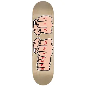 Toy Machine Skateboard Deck Fists Natural 8.0" x 32"