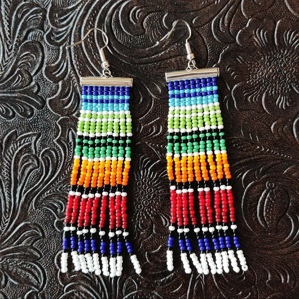 Serape Beaded Earrings