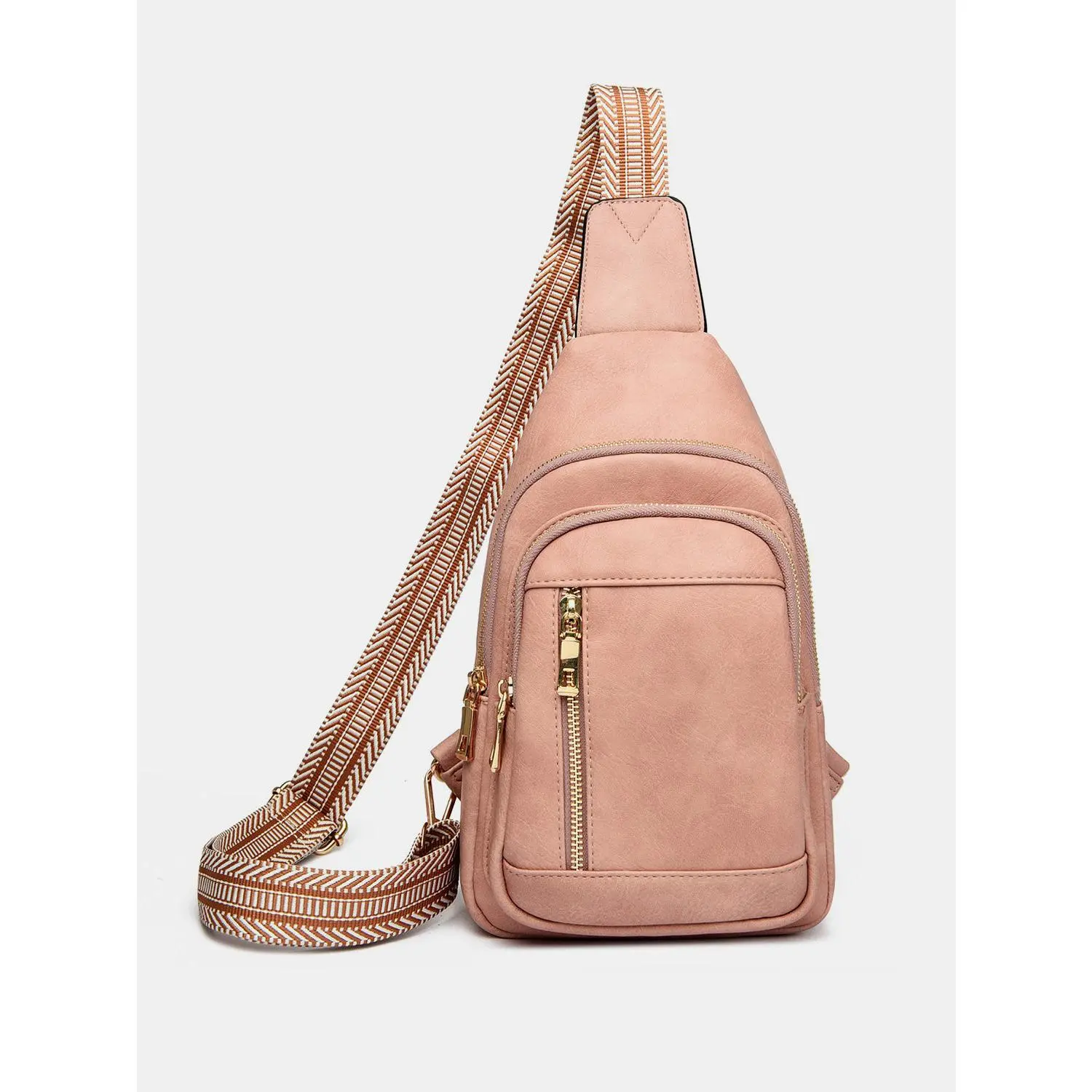 PU Leather Adjustable Strap Crossbody Bag