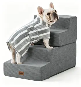 Dog Bathrobe Towel, Super Absorbent Quick-Dry Dog Towel Robe, Anti-Shake Water Wrap, Keeps Dogs Warm After Bath, Soft Pet Bathrobe for Small Medium Large Dogs (Gray)