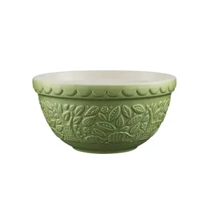 Mason Cash In the Forest S30 (1.25 Qt) Embossed Mixing Bowl | Hedgehog (Green)