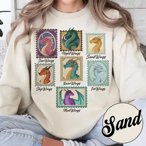 Wings Of Fire Dragons T-Shirt - Sweatshirt - Hoodie, Queen Of Pyrrhia Shirt, Nightwings Seawings Icewings TShirt, Dragon Lover Gift, Women's Top for Daily Wear