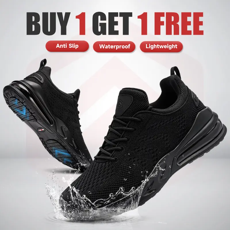 Unisex Slip & Oil Resistant Work Shoes - Waterproof Safety Chef Shoes with Breathable Mesh for Kitchen & Hospital Staff Black Women（Note: The gift is