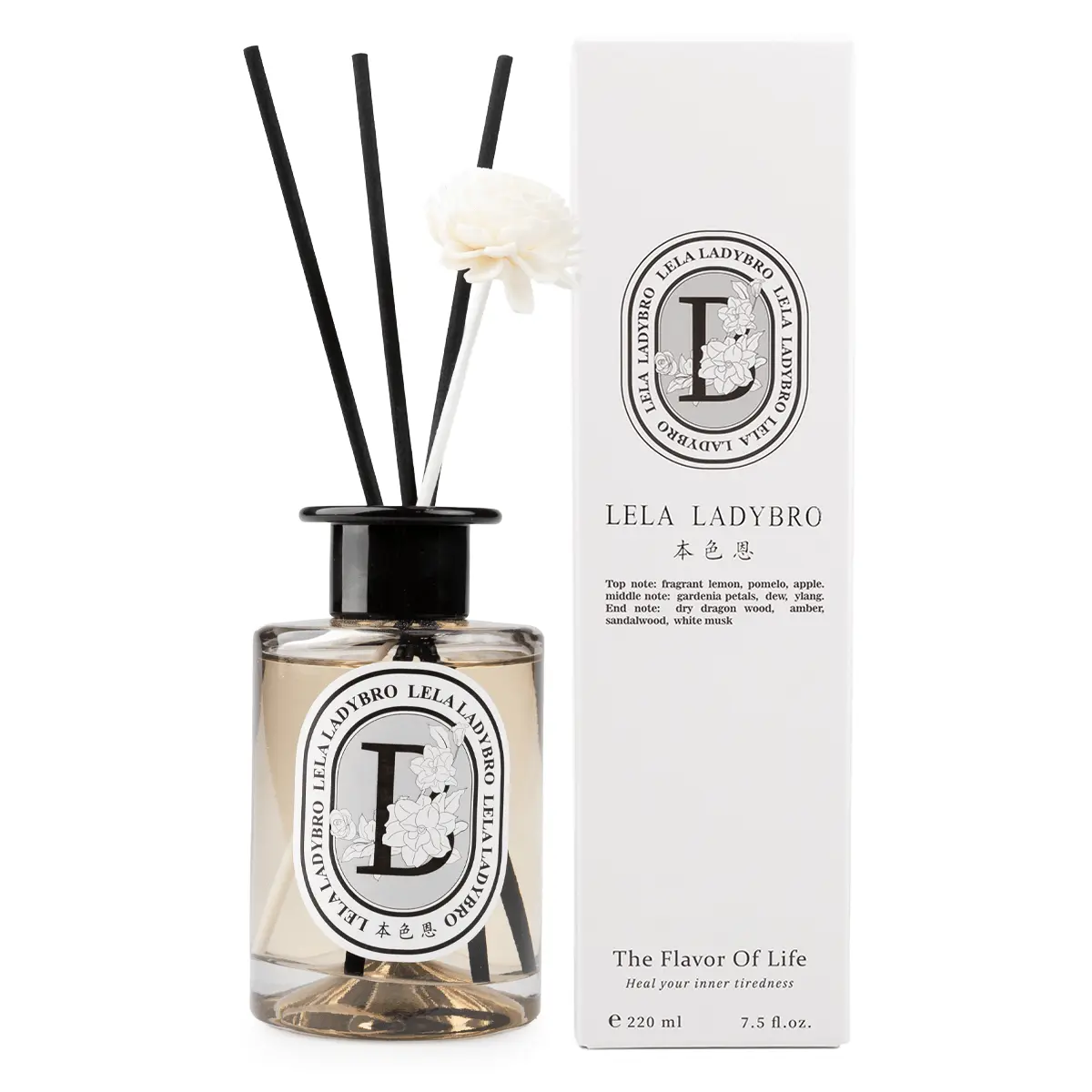 Lela Ladybro Essential Oil Diffuser Gardenia Fragrance 220ml - The Flavor Of Life