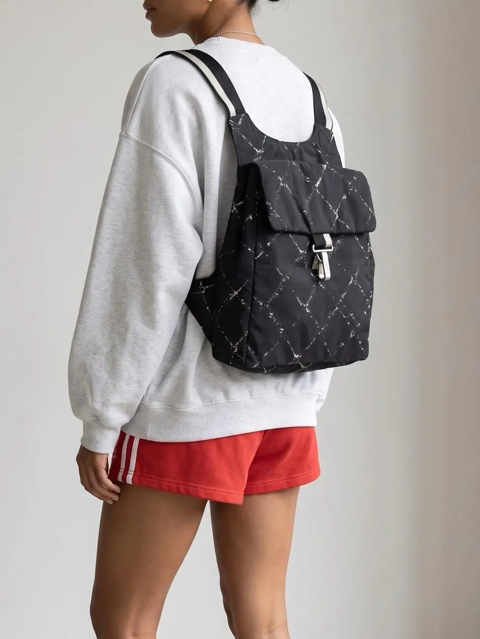 Pre-owned CHANEL cloth Backpacks Vintage Sports Line Backpack Black