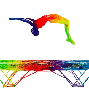 Rainbow Gymnastics Dive Wall Art - Vibrant Colorful Diving Pose Sculpture for Home Decor