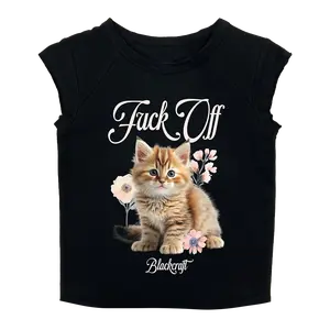 F Off Cat Crop T-Shirt