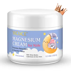 YECUCE  Children's Magnesium Oil Cream, fragrance-free, with safe and gentle ingredients that care for your baby's skin, soothe and relax, and provide moisturizing nourishment. Suitable for all skin types.