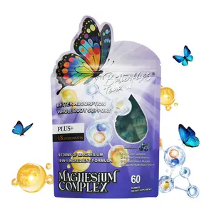 Butterfly's Tear 18-in-1 Magnesium Complex Gummies - 10 Form Magnesium Supplement with Zinc, D3 & B12 - Supports Natural Relaxation, Mood & Muscle Recovery - Blueberry Flavored Supplement, 60 Gummies