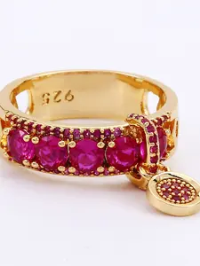 Geometric Rings for Women & Girls  Zirconia Inlay Personality Unique Design Engagement Ring Daily Wear Elegant Everyday Ring Jewelry Accessory for All Seasons