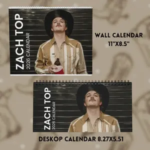ZachhTop 2026 Wall Calendar, Country Music Calendar, Music Tour Merch, Gift For For, For Men And Women, Decorate Home