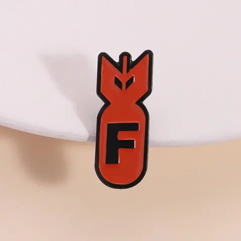 Bomb Design Brooch, Enamel Pin, Hat Pins, Letter Brooch Pin Suitable for Backpacks, Jeans, Scarves, Hats Decoration, Trendy All-match & Exquisite Brooch for Birthday Gift, Alloy Brooch Pin