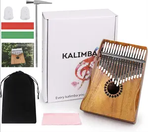 Kalimba Thumb Piano 17 Keys, Portable Mbira Finger Piano Gifts for Kids and Adults Beginners