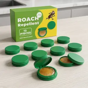 Roach Repellent Gel Bait, 12 Pack Cockroach Killer Indoor Infestation Treatment, Long-Lasting Pest Control for Kitchen, Bathroom & Home, Safe Indoor & Outdoor Roach Trap Repellent