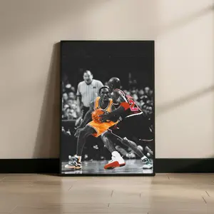 Jordan Kobe Wall Art Poster Vintage Print For Sports Fans & Home Decor