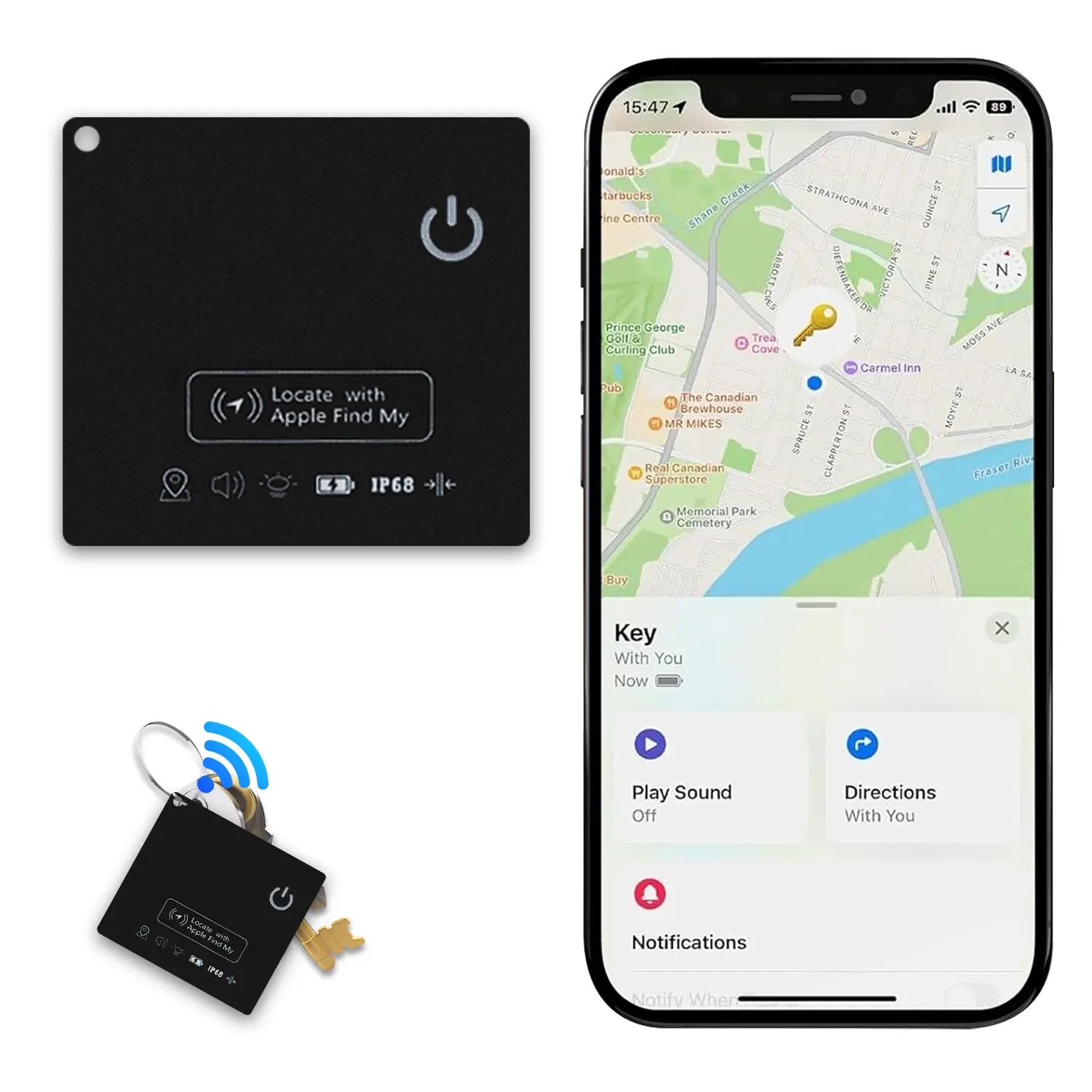 Bluetooth-compatible Wallet Tracker Card Air Tag, Ultra-Thin Mini Smart Card Style, Magnetic Charging Finder, Waterproof Key Luggage Passport Handbag Locator