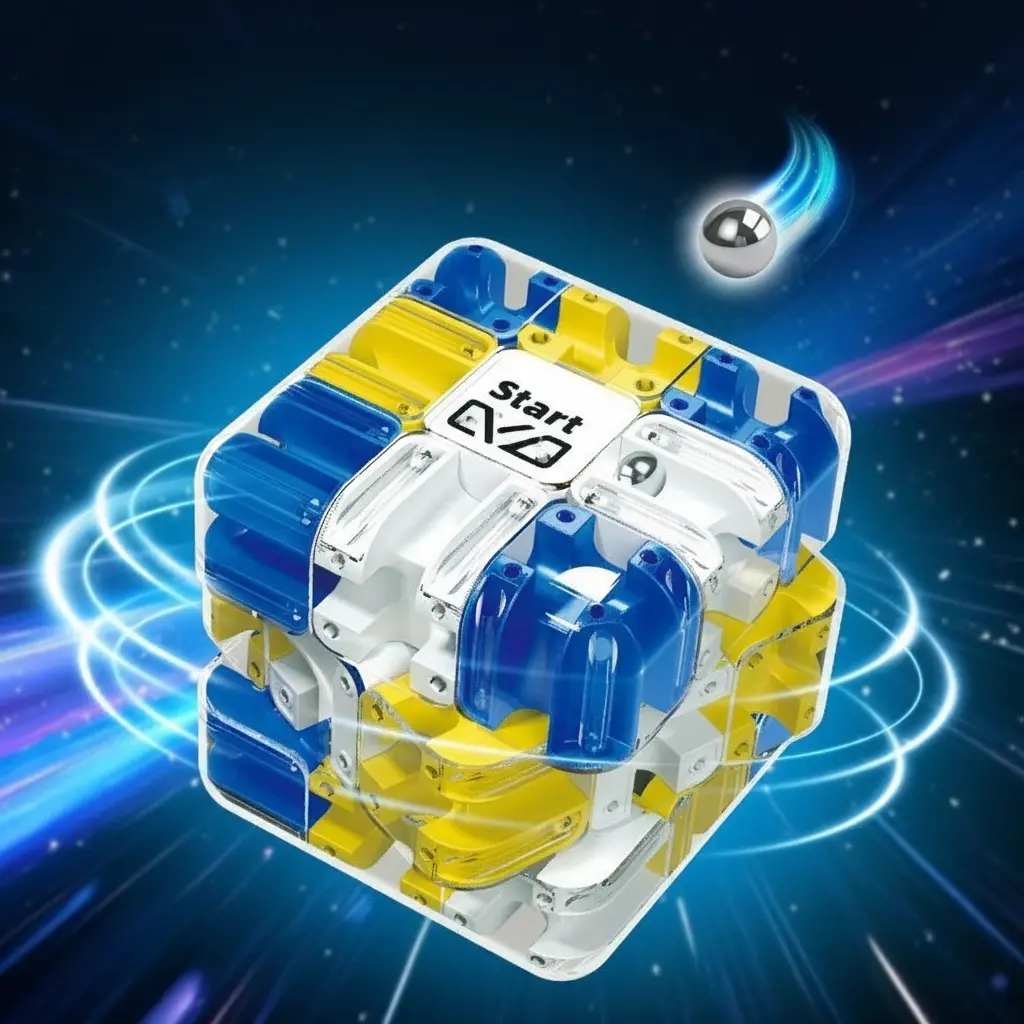 3D Ball Maze Cube Puzzle - Magic Cube Toy for Kids & Parents, Interactive Play, Stress Relief Tool, Enhances Logical Thinking & Skills Training Learning Toy