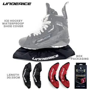 Ice Hockey Skating Knife Protective Cover, Universal Size, Durable Polyester Fiber, Red and Black, Skating Protective Cover, Suitable for Ice Hockey Skating Knife, Multiple Sizes to Choose