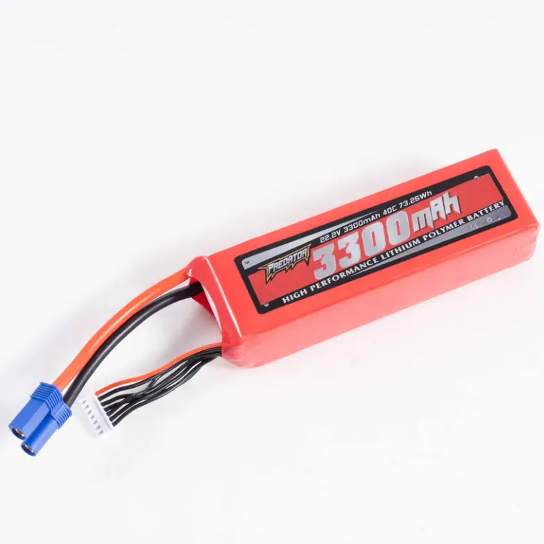 FMS Hobby RC Aircraft LiPo Battery - 22.2V 3300mAh 40C EC5 Plug Electric Toy Accessory - Compatible with F3A/P-51D & Selected RC Jets