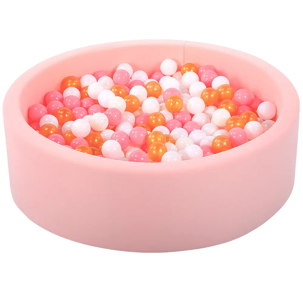 JungleDove Soft & Comfortable Blush Pink Plush Fabric Ball Pit for Girls (4-6 Years), Hassle-Free Maintenance Sensory Play Indoor Area, Spacious Manageable Indoor Toy, Great Gift Idea for Toddlers (Balls Not Included)