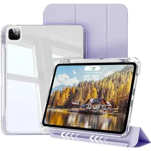Tablet Case with Pen Slot, 2-in-1 Removable Slip Case, 1 Count Auto Sleep/Wake Tablet Protective Cover, Tablet Accessories Compatible with iPad, Tablet Holder Stand
