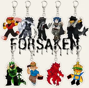 Forsaken Keychain, Guest 1337 Forsaken Acrylic Keychains - Noob, Shedletsky, John Doe, C00lkidd, Elliot Key Ring, Gaming Fans Gift, Gamer Charms, Kawaii Bag Accessory, Cool Collectible Gift for Fans, Aesthetic Merch for Players