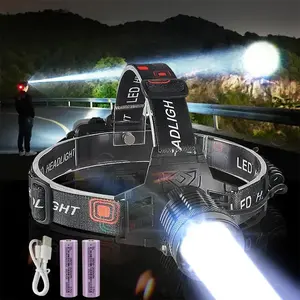 USB Rechargeable LED Headlight, 30W Bright Focus Headlight with 3 Modes, Waterproof Headlight for Outdoor Camping Fishing Night Riding, Usb Rechargeable Headlamp