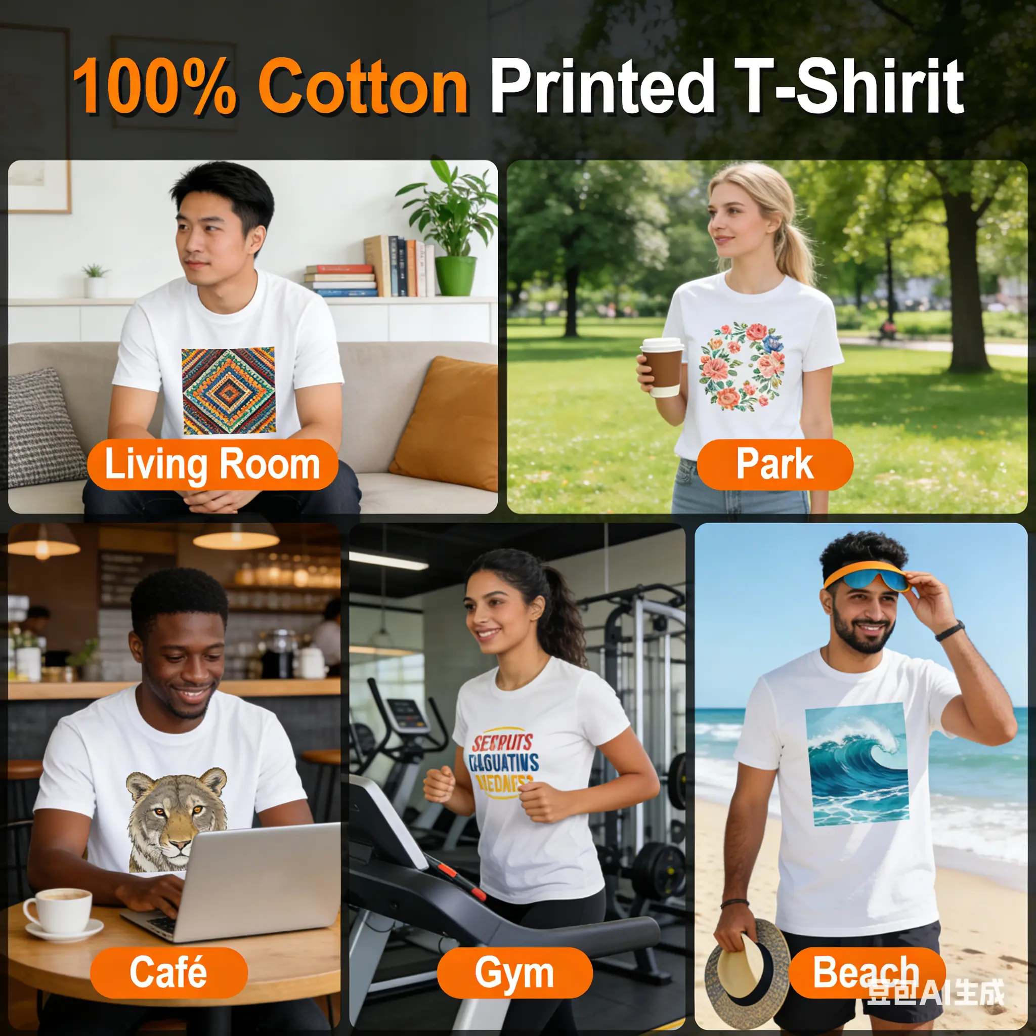 Women's Luck - Cotton White T - shirt: Tropical Paradise: Hawaii