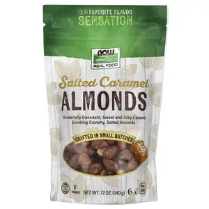 NOW Foods Almonds, Salted Caramel, 12 oz (340 g)