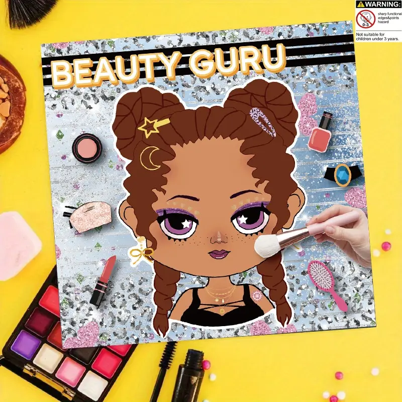 Fashion Awakening! A Creative Makeup Sticker Scrapbooking Coloring Book to Learn Makeup Techniques, Develop Aesthetic Sense, And Enjoy The Fun of Beauty! Sticker Sheets