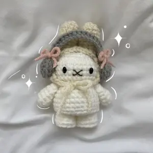 Bunny With Hat Crochet Cute Miffy Crochet Gift For Her/Mom