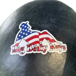 Big Belly Boys Stars and Stripes American flag sticker 3”x5”