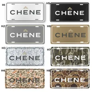 Chene Aluminum License Plate – Outdoor Car Tag, Black White Gray & Camo Options, Truck SUV Off-Road Vehicle Decor Gift for Men Women