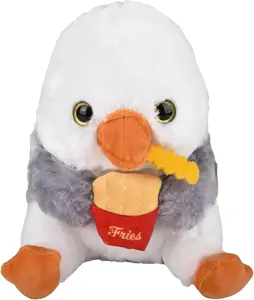 Rhode Island Novelty Belly Buddy Plush - SEAGULL holding Fries [8.5 inch]