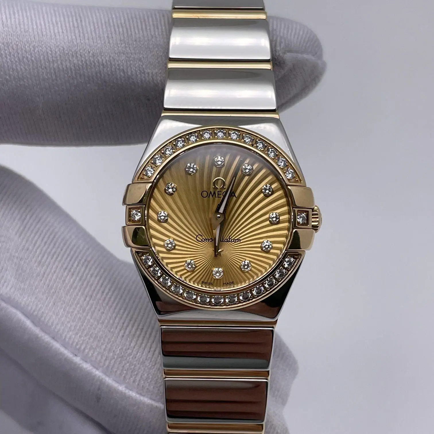 OMEGA Constellation Quartz Original Factory Diamond-Set 24mm Reference 123.25.24.60.58.001/5863