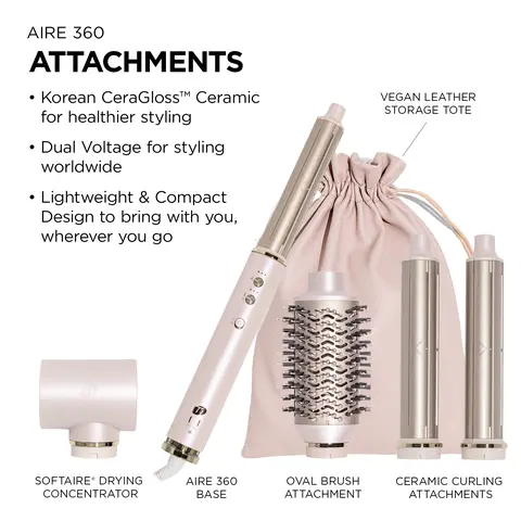 T3 MICRO Aire 360 Ceramic Dual Voltage Air Styler | Blowouts, Curls, Waves & Volume