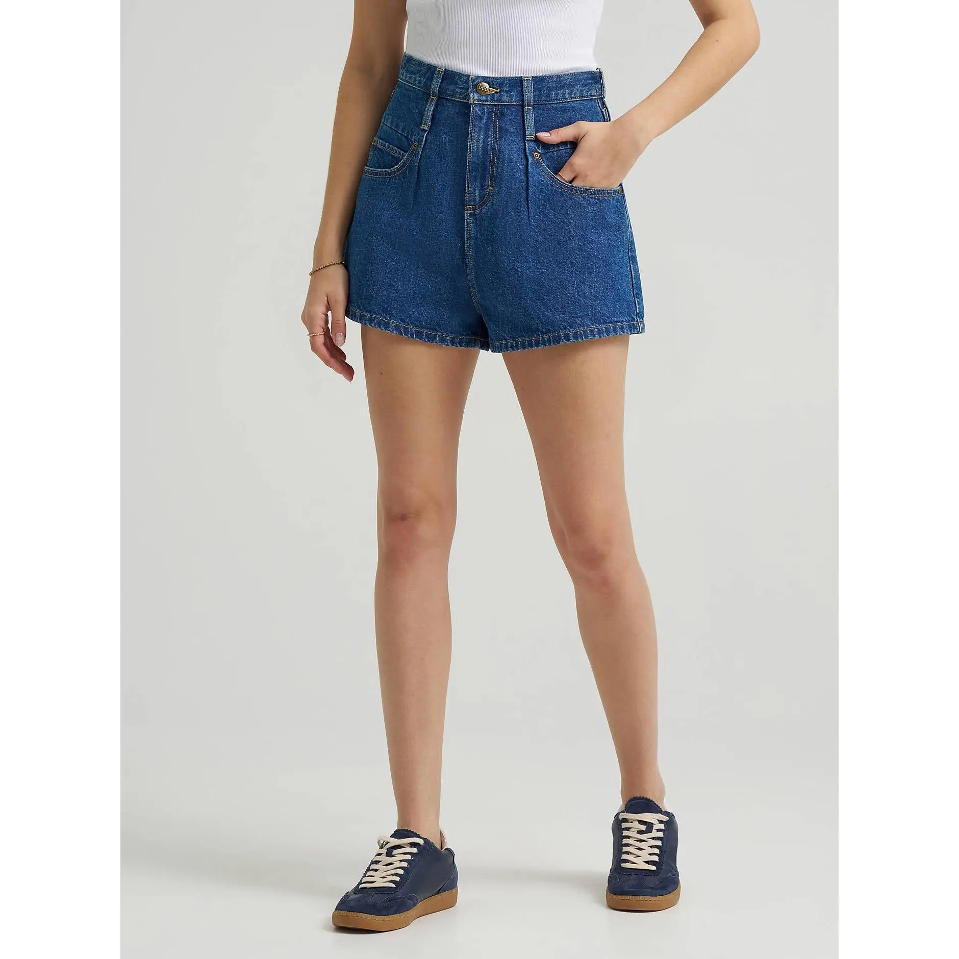 Lee Flirty Dark Pleated Shorts