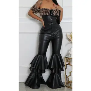 Faux Leather Jumpsuit
