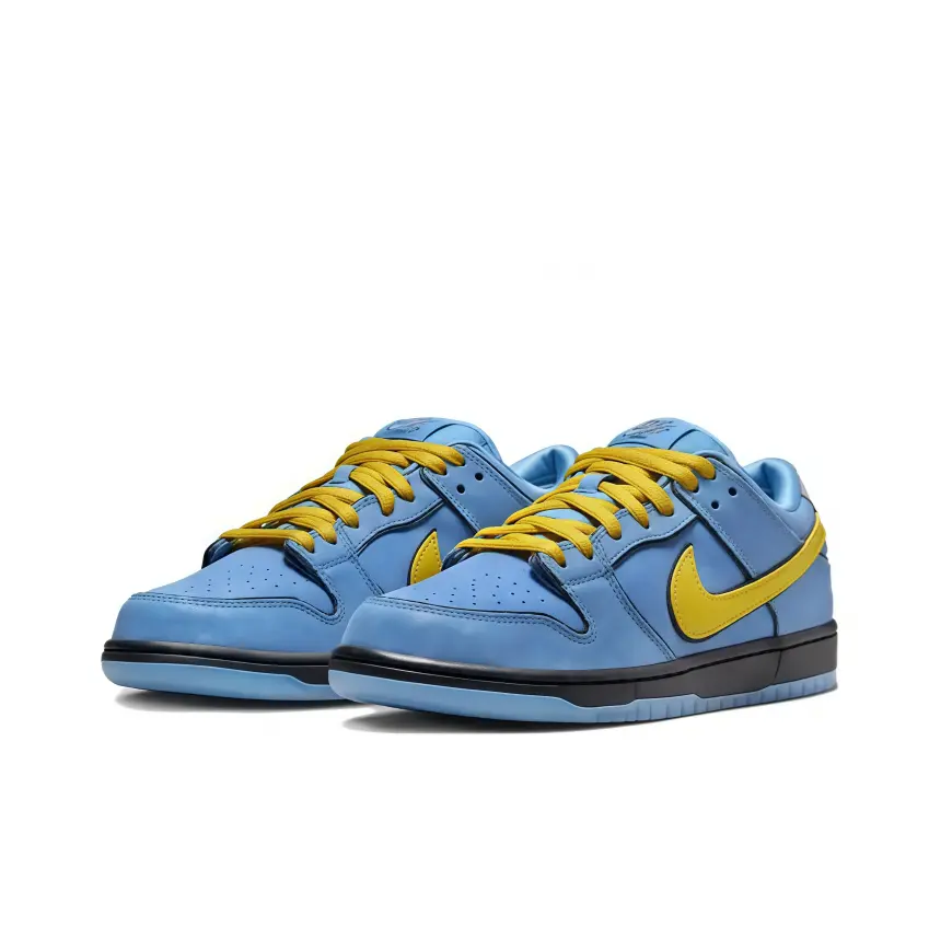 Minimal Cool Haze Blue Low Top Casual Skate Shoes Vibrant Golden Side Detail Durable Matching Blue Outsole Comfort Walking Trainers For Fresh Spring Street Outfits