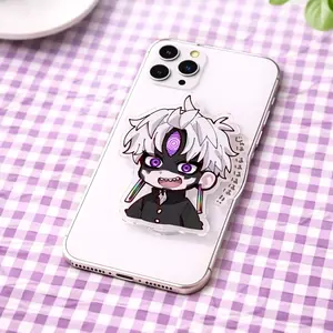 Jiji Evil Eye Dandadan Magsafe Phone Grip Holder, Aesthetic Japan Anime Acrylic Magnetic Phone Mount, Durable Popsocket Smartphone Accessories