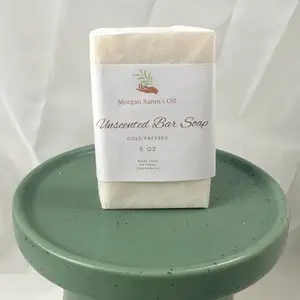 Unscented Cold Process Bar Soap | All Natural & Handmade Fragrance Free All Skin Types Alcohol Free Sensitive Skin Body Care Cleansing