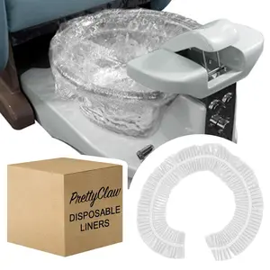400pc Clear Disposable Spa Chair Liners PrettyClaw Elastic Bags for Pedicure and Foot Fits Most Salon Chair & Nail Care nail tech nail supplies