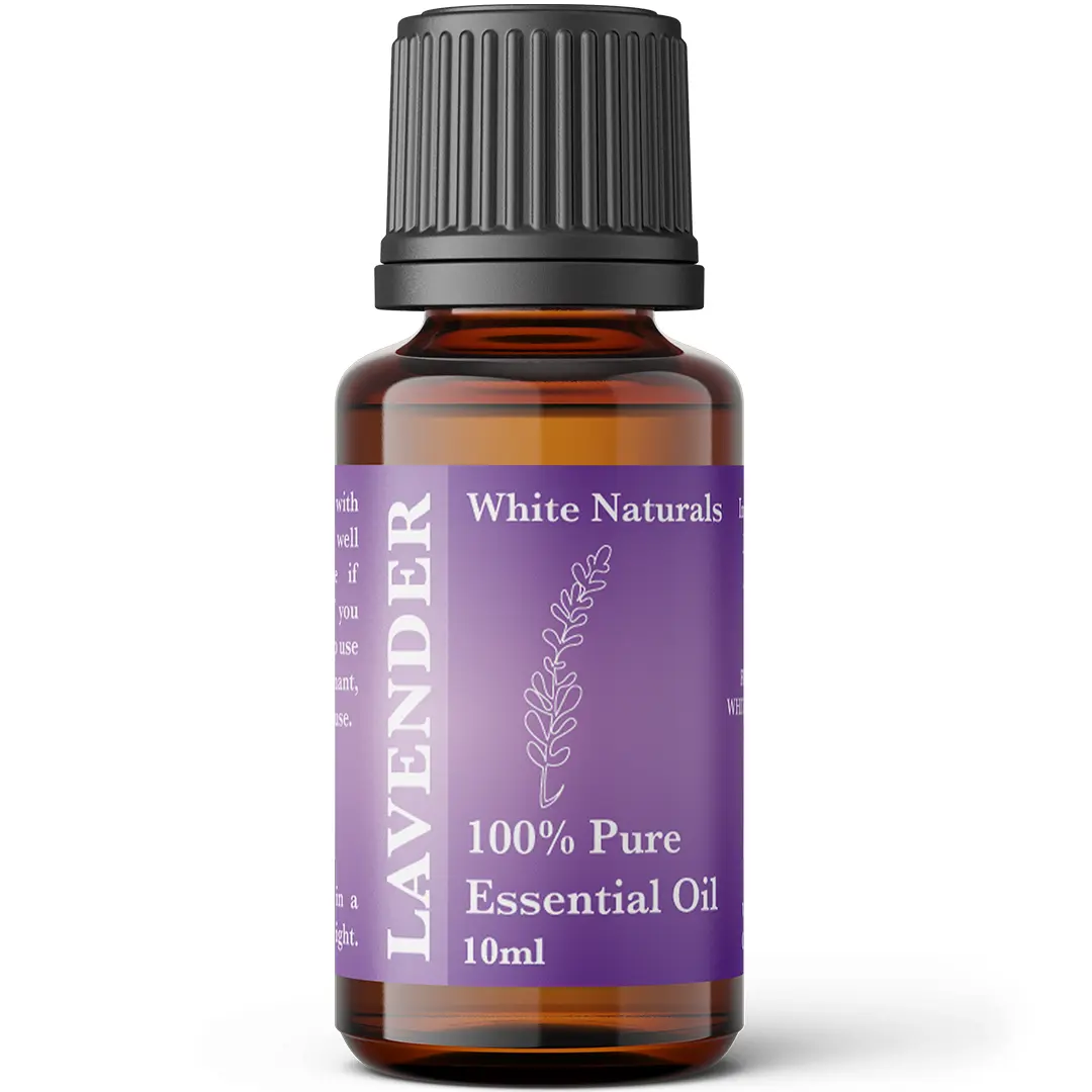 White Naturals Premium Lavender Essential Oil - for Hair Skin and Nails -Therapeutic Grade, Steam Distilled, Organic Aromatherapy Oil for Diffusers Humidifiers and Linens Plus Natural Bath Oil for Home Spa Self Care