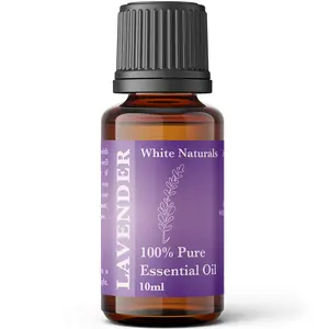 White Naturals Premium Lavender Essential Oil - for Hair Skin and Nails -Therapeutic Grade, Steam Distilled, Organic Aromatherapy Oil for Diffusers Humidifiers and Linens Plus Natural Bath Oil for Home Spa Self Care